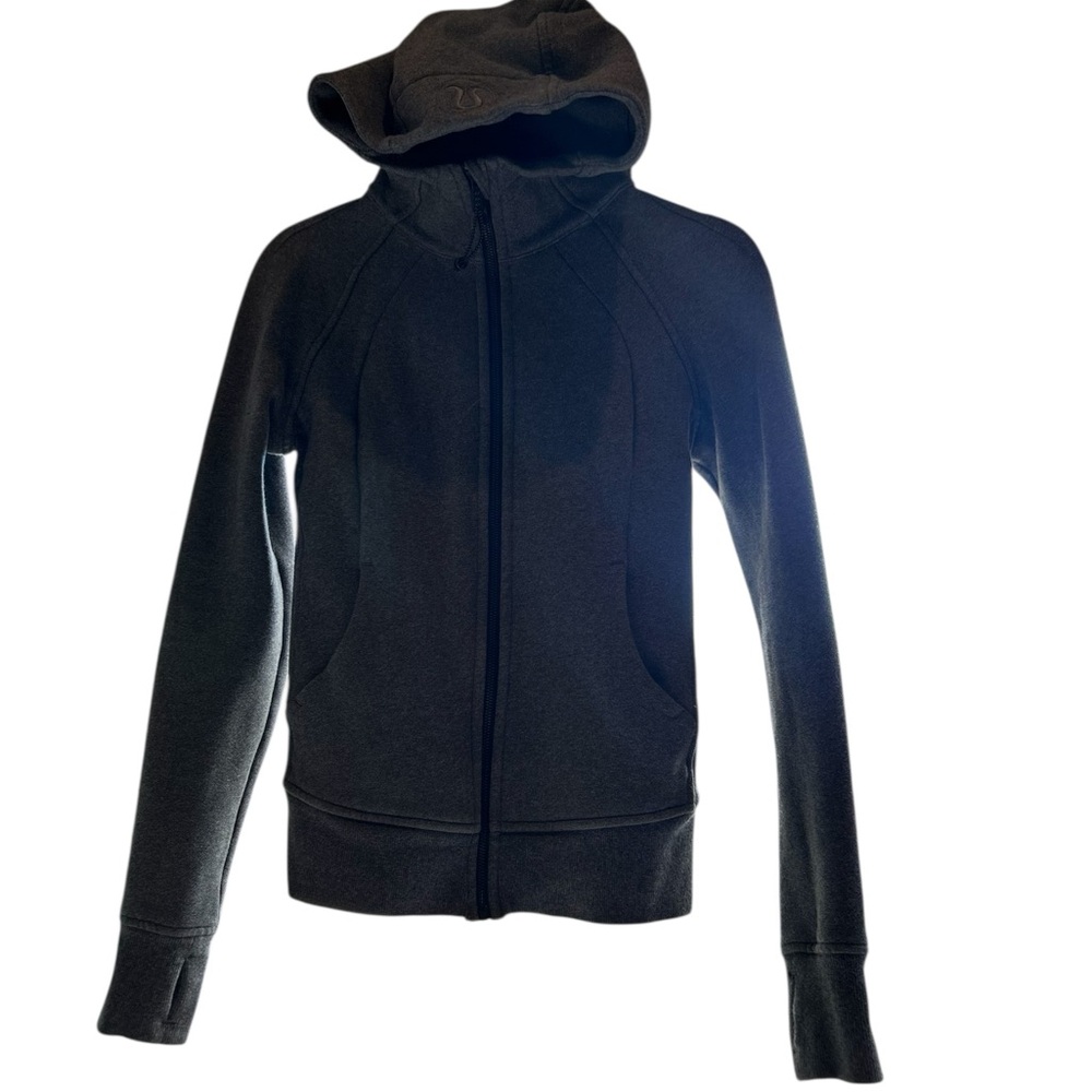Charcoal Full-Zip Women's Hoodie - Picture 3 of 4